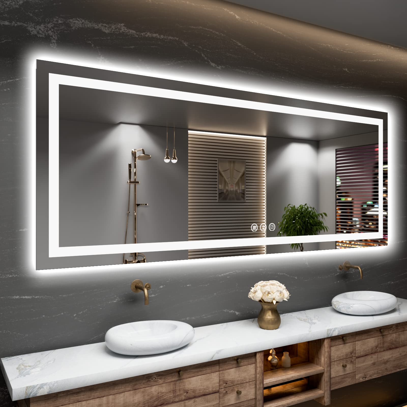 led mirrors, led bathroom mirror, led vanity mirror, mirror with led lights, led wall mirror