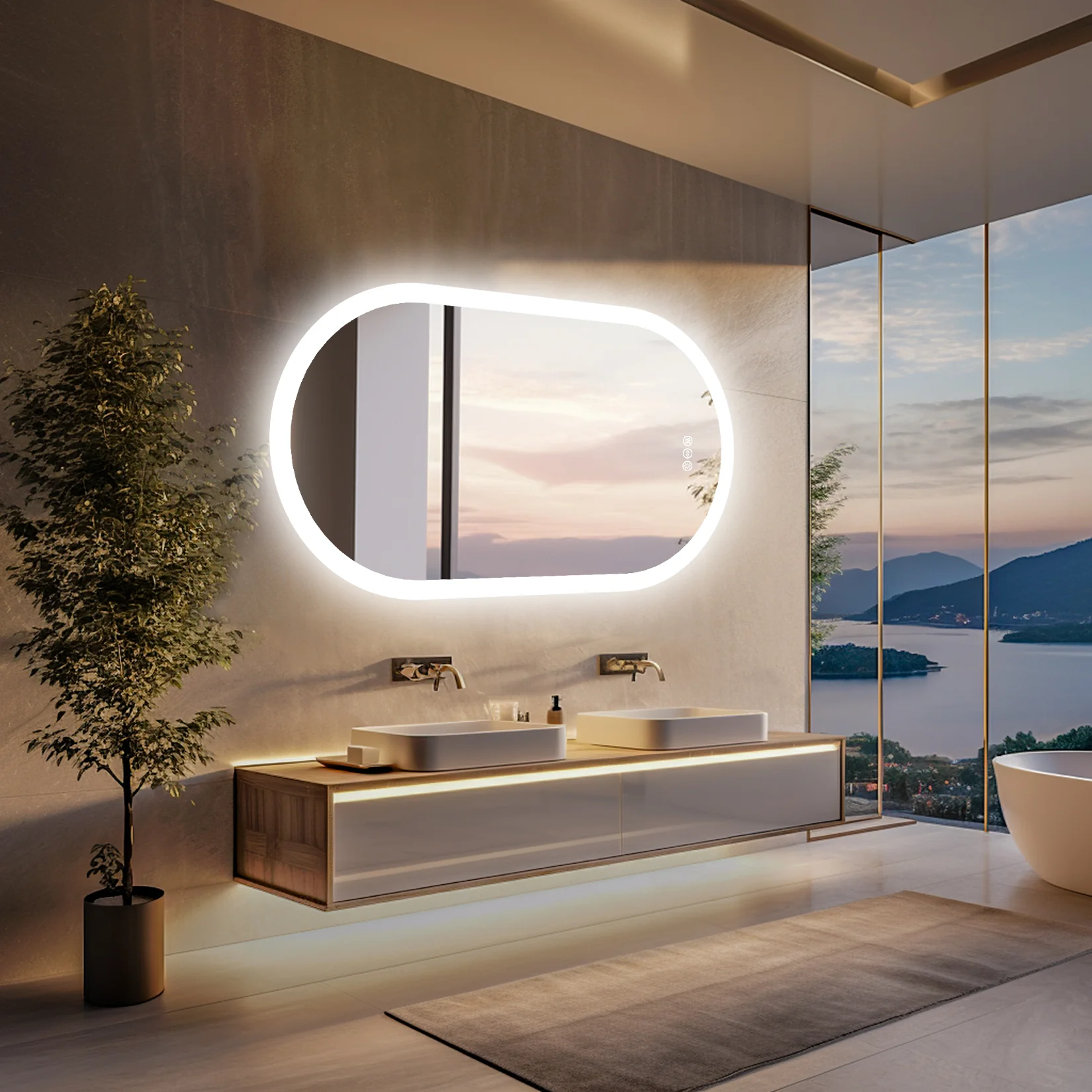 led mirrors, led bathroom mirror, led vanity mirror, mirror with led lights, led wall mirror
